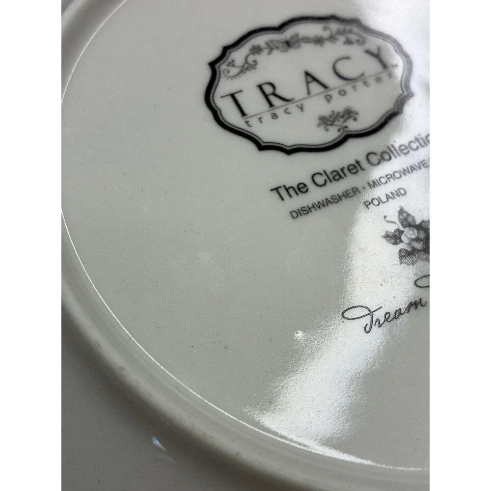 Tracy Porter Claret Collection 4 Salad Plate Dream Delicious Grape Dragonfly Vtg